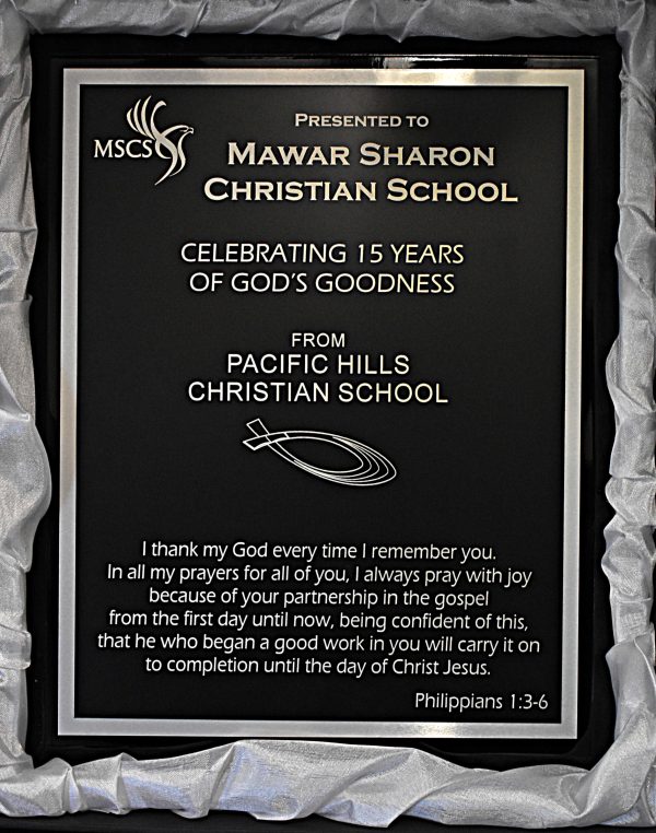 PLAQUE- BLACK & Silver PL2 D