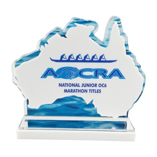 Custom- Acrylic Australia shape Trophy