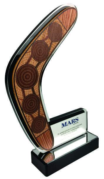 Custom- Acrylic Boomerang Trophy