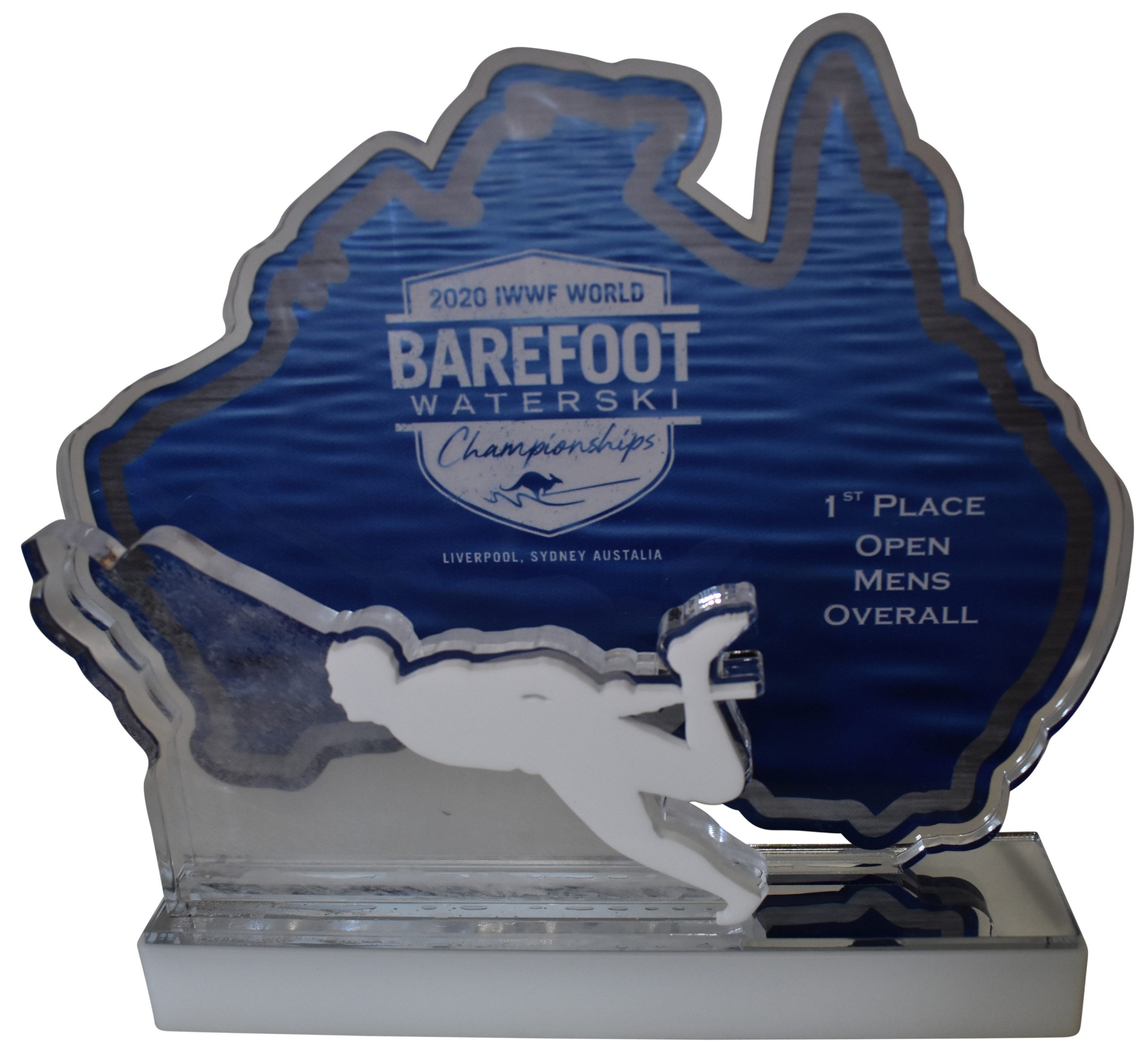 Custom- Acrylic Barefoot Waterski Trophy