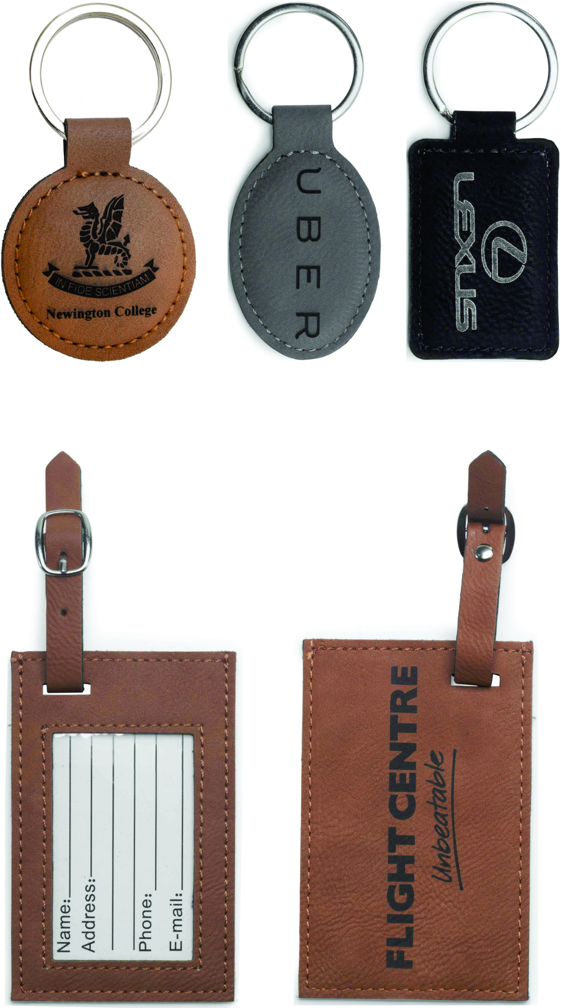 Leatherette Key Rings / Luggage Tag