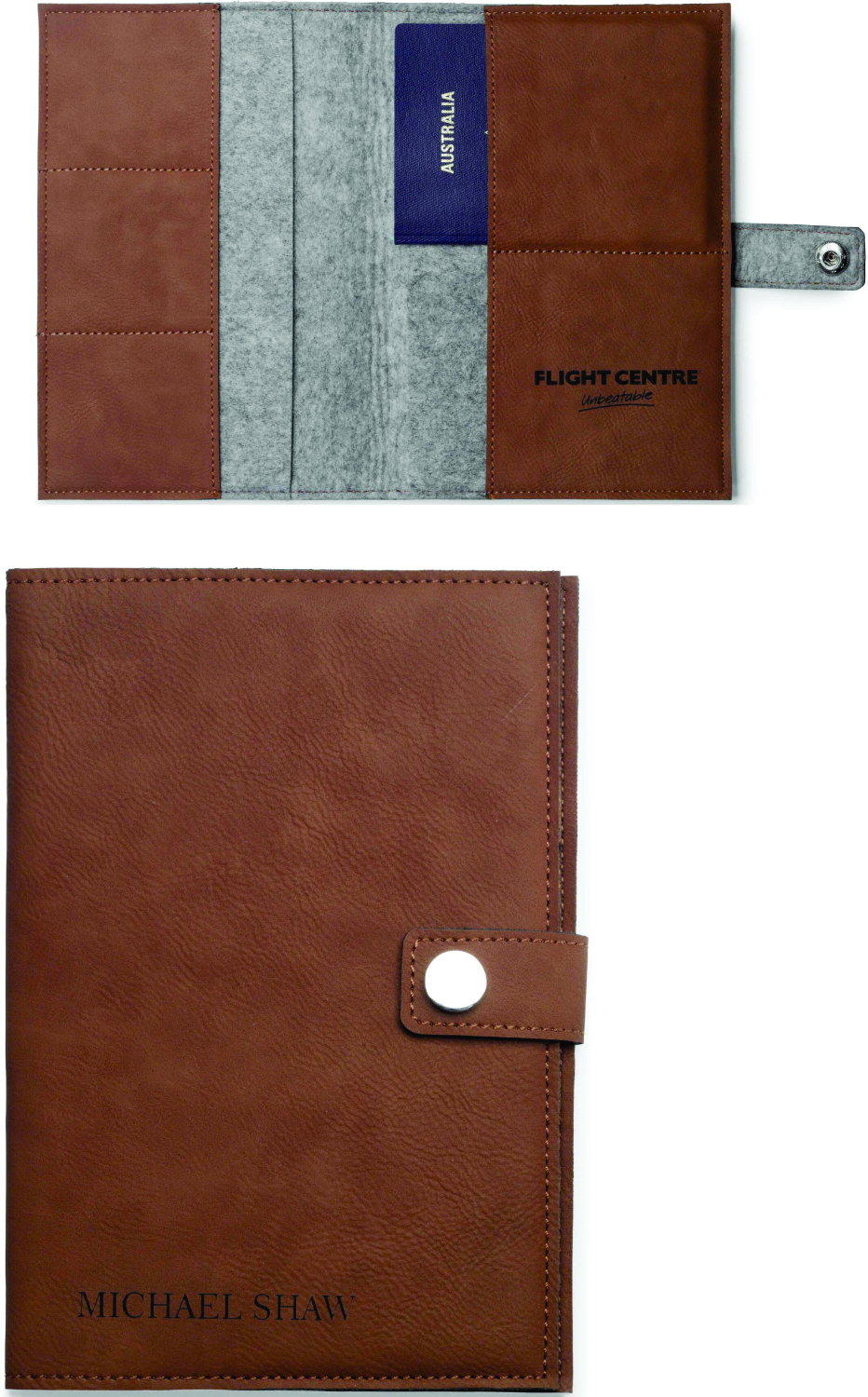 Leatherette Passport Wallet