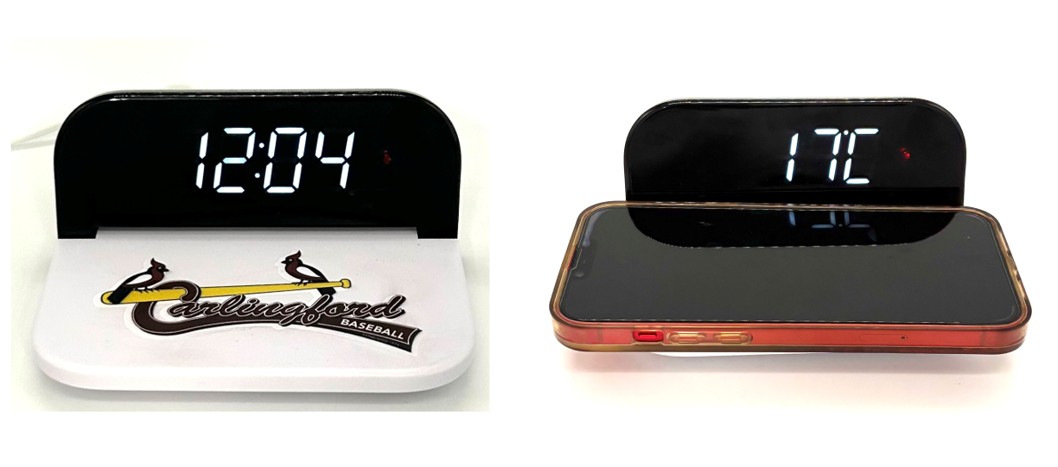 UV Colour Printed Alarm Clock Charging Station